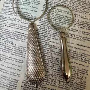 Elegant Silver Magnifying Glass Set